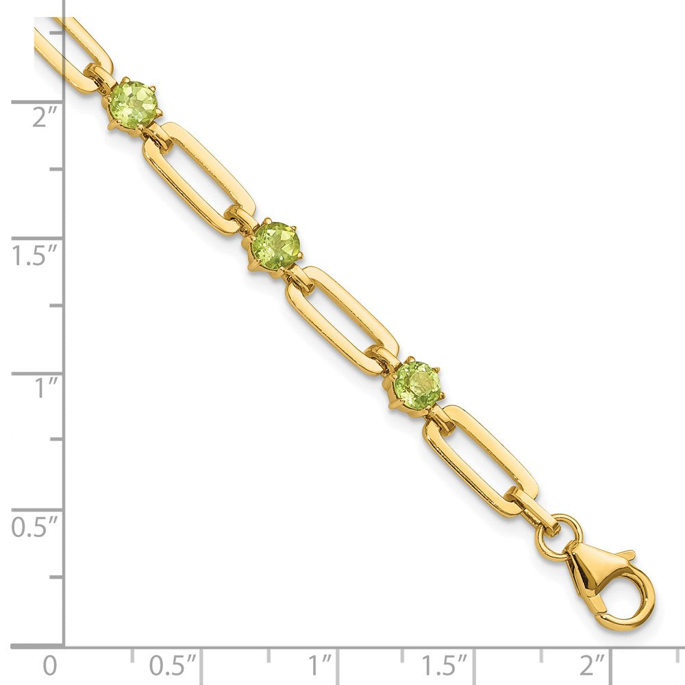 Gemstone Paperclip Chain Bracelets