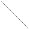 Sterling Silver Rhodium-plated Amethyst and Diamond 7.25in Bracelet