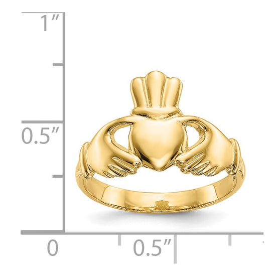 Gold Polished Claddagh Rings