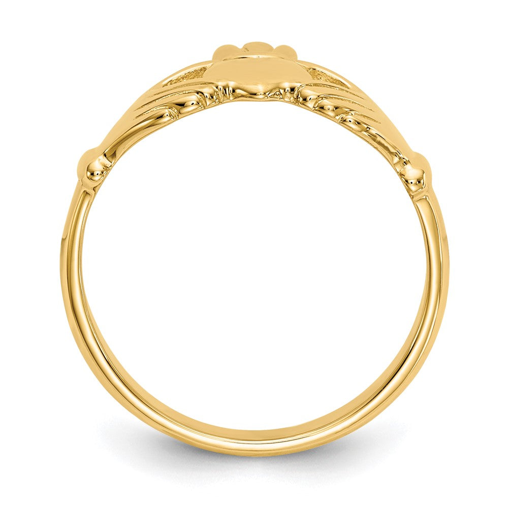 Gold Polished Claddagh Rings
