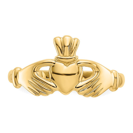 Gold Polished Claddagh Rings