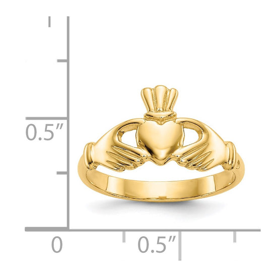 Gold Polished Claddagh Rings