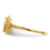 Gold Polished Bordered Open Back Signet Ring