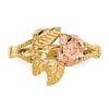 14k Two-tone Diamond-Cut Rose Ring