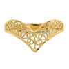 Gold Diamond-cut Filigree Rings