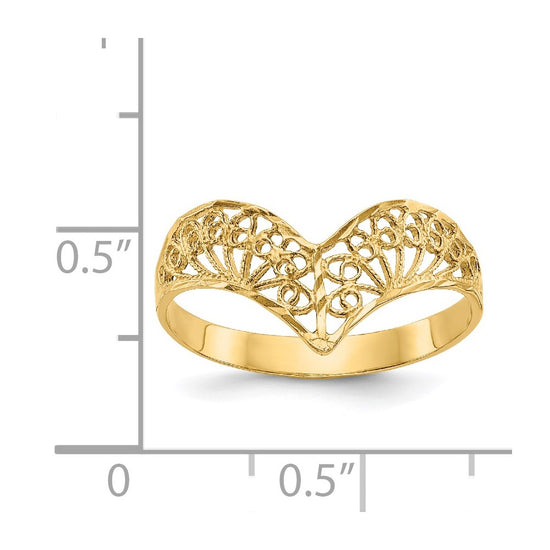 Gold Diamond-cut Filigree Rings