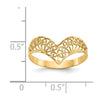 Gold Diamond-cut Filigree Rings