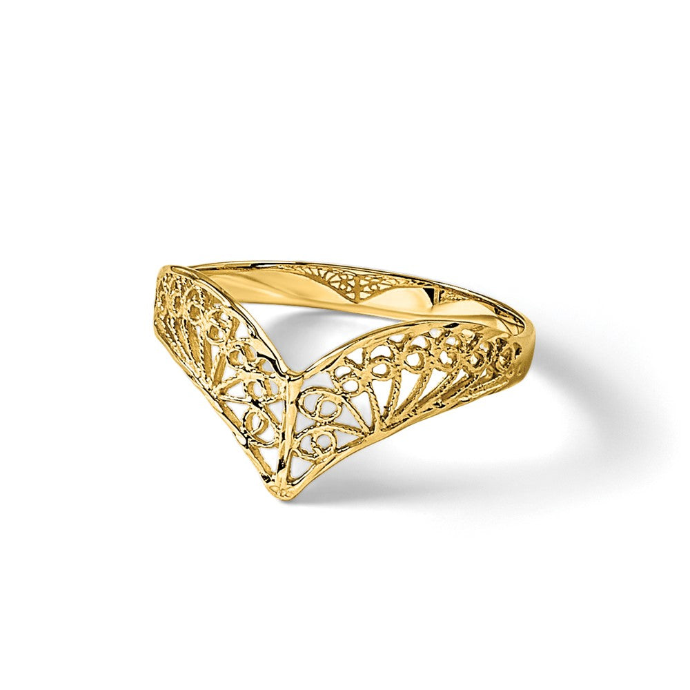 Gold Diamond-cut Filigree Rings