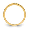 Gold Polished Sideways Cross Rings