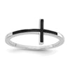 Gold Polished Sideways Cross Rings