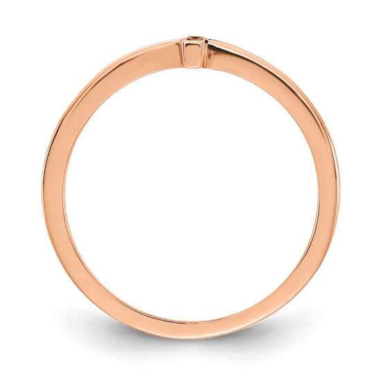 Gold Polished Sideways Cross Rings