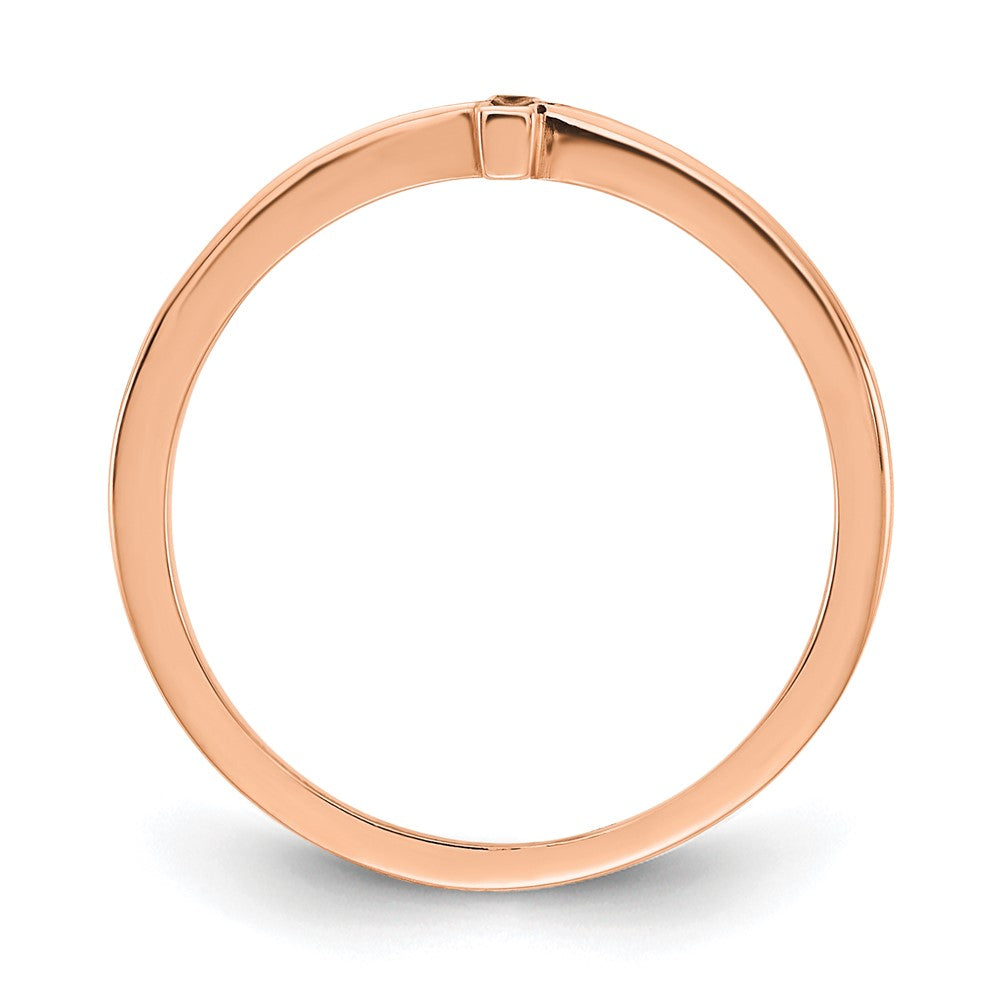 Gold Polished Sideways Cross Rings