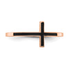 Gold Polished Sideways Cross Rings