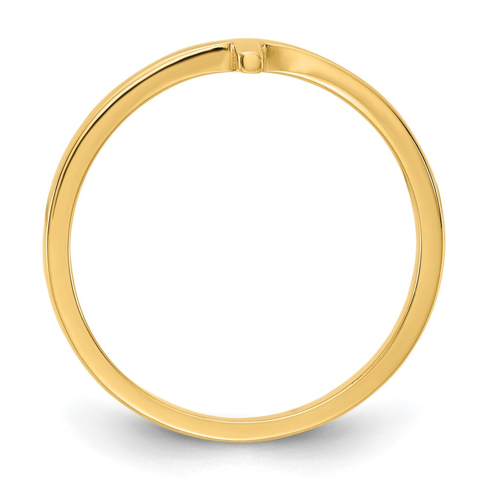 Gold Polished Sideways Cross Rings