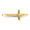 Gold Polished Sideways Cross Rings