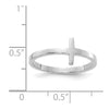 Gold Polished Sideways Cross Rings