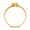 14k Childs Polished Cross Ring