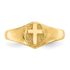 14k Polished Cross Size 4 Baby / Childs Ring