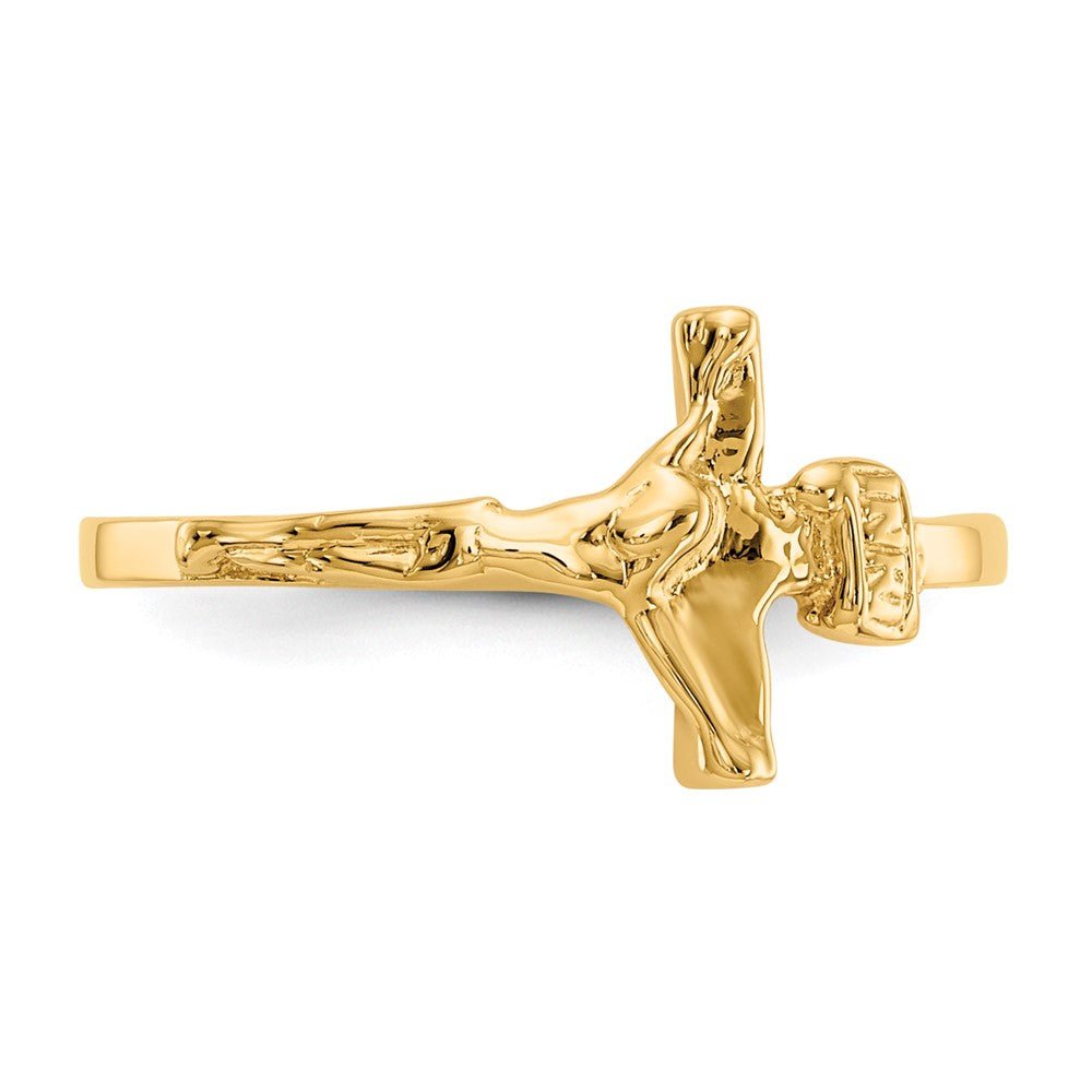 Gold Polished Children's Cross Rings