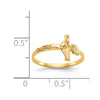 Gold Polished Children's Cross Rings