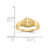 Gold Polished Children's Cross Rings