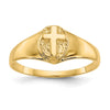Gold Polished Children's Cross Rings