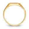 14k Diamond-Cut 6.0x4.5mm Closed Back Size 3.5 Childs Rectangular Signet Ring