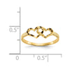 Gold Polished Children's Heart Rings