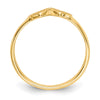 Gold Polished Children's Heart Rings