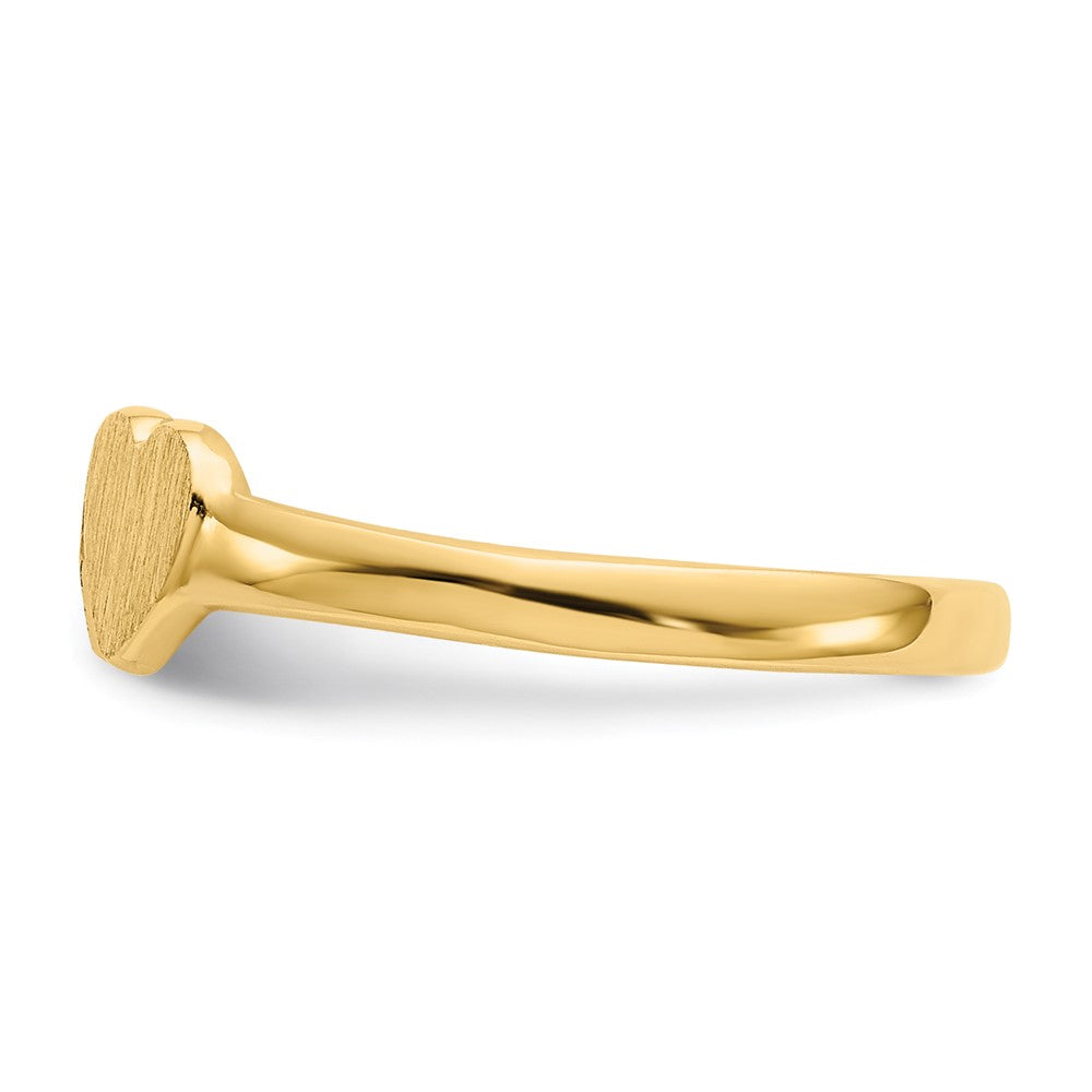 Gold Polished Children's Heart Rings