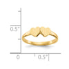 Gold Polished Children's Heart Rings