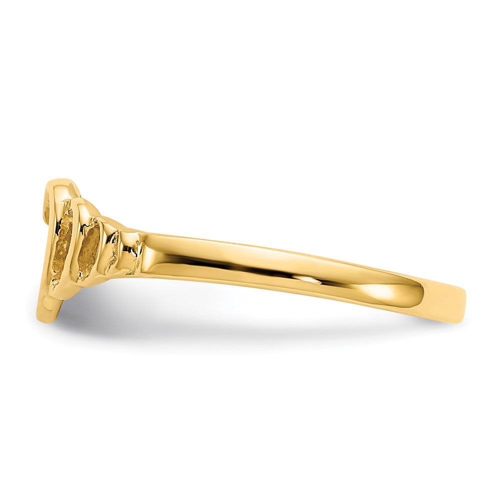 Gold Polished Children's Heart Rings