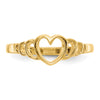 Gold Polished Children's Heart Rings