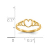 Gold Polished Children's Heart Rings