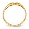 Gold Polished Children's Heart Rings