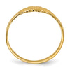 Gold Polished Children's Heart Rings