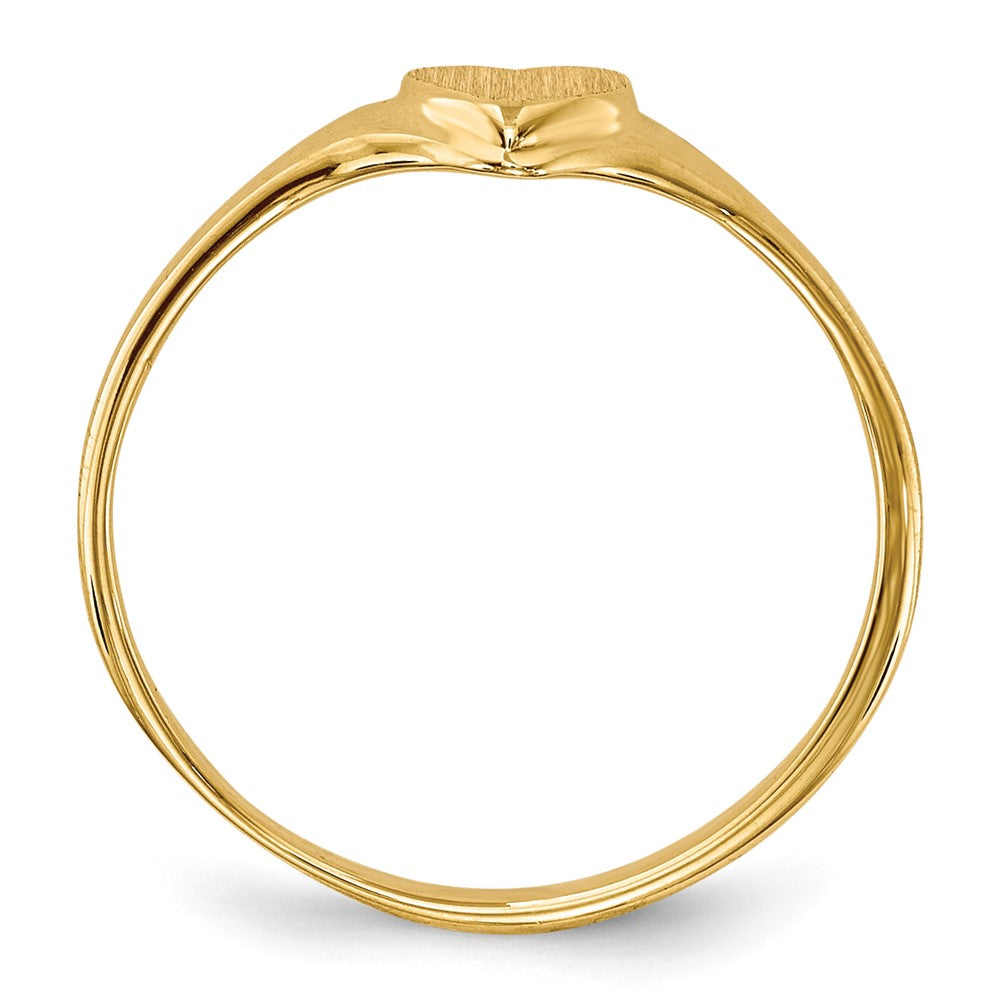 Gold Polished Children's Heart Rings