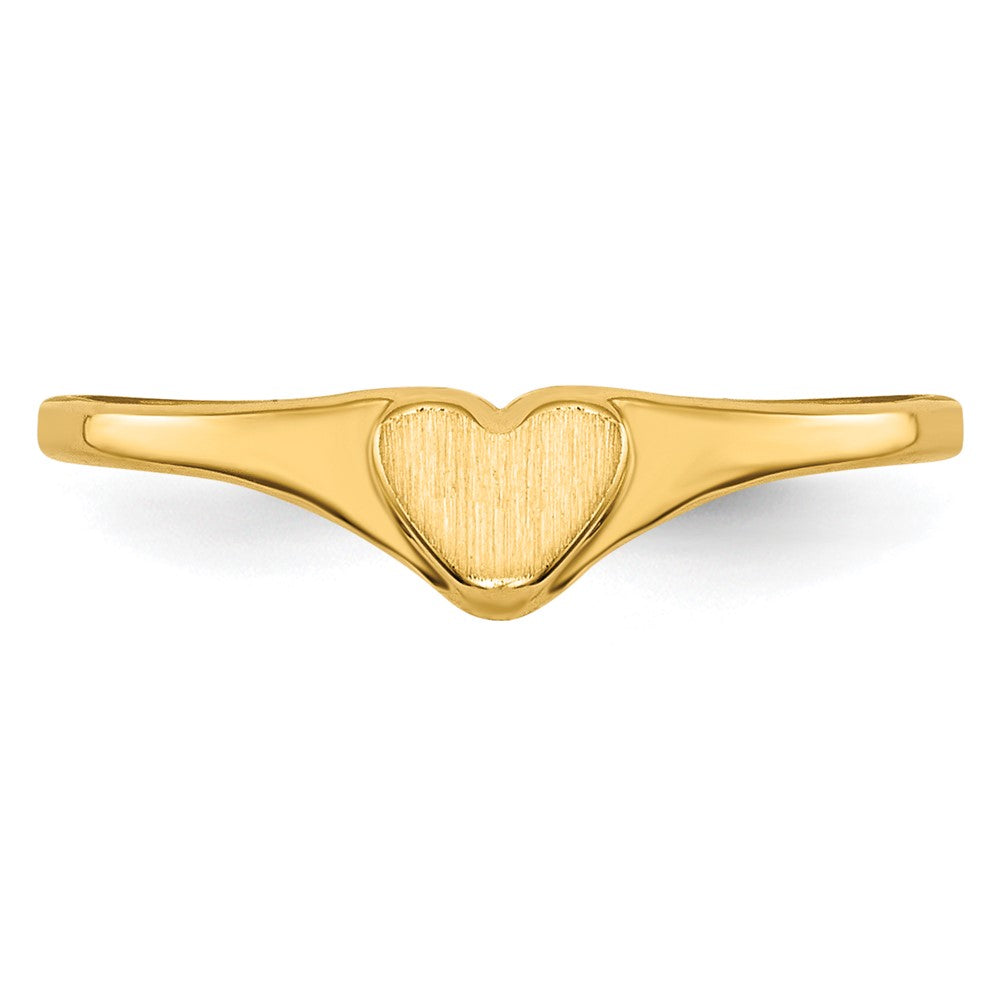 Gold Polished Children's Heart Rings