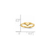 Gold Polished Children's Heart Rings