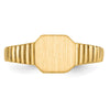 14k 7.5x6.0mm Child's Open Back Signet Ring