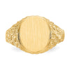 14k 10.5x12.5mm Open Back Mens Signet Ring