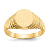 14k 10.5x9.5mm Open Back Mens Signet Ring