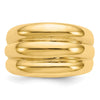 14k Polished Scalloped Dome Ring