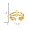 14k Cross Toe Ring