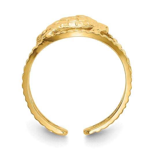 14k Turtle Toe Ring