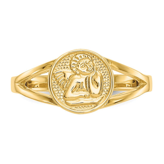 14k Polished Angel Ring