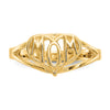 14k Polished MOM in Heart Ring