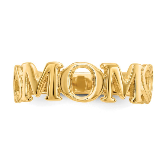 14k Polished MOM Ring