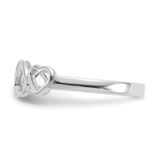 Gold Polished Heart Rings