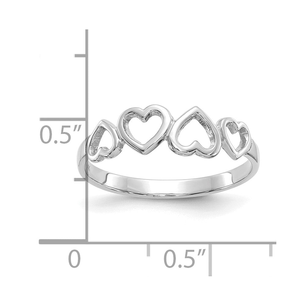 Gold Polished Heart Rings
